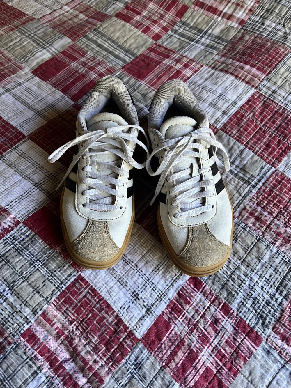 adidas White and Black Platform Sneakers